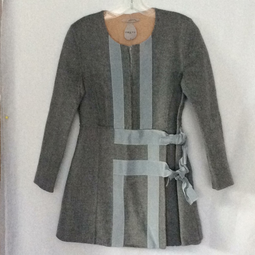 PORTS 1961 coat jacket grey women size 0